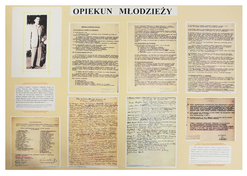 Tablice z wystawy upamiętniającej prof. Stysia