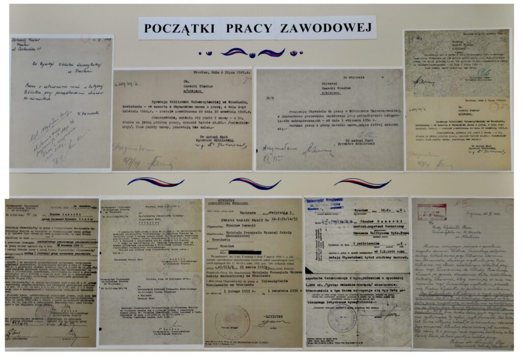 Tablica pamiątkowa z wystawy upamiętniającej Jerzego Chodorowskiego i Wiesława Sameckiego