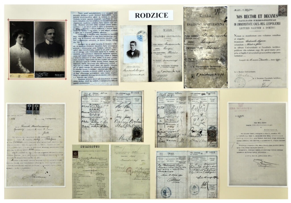 Tablica pamiątkowa z wystawy upamiętniającej Jerzego Chodorowskiego i Wiesława Sameckiego