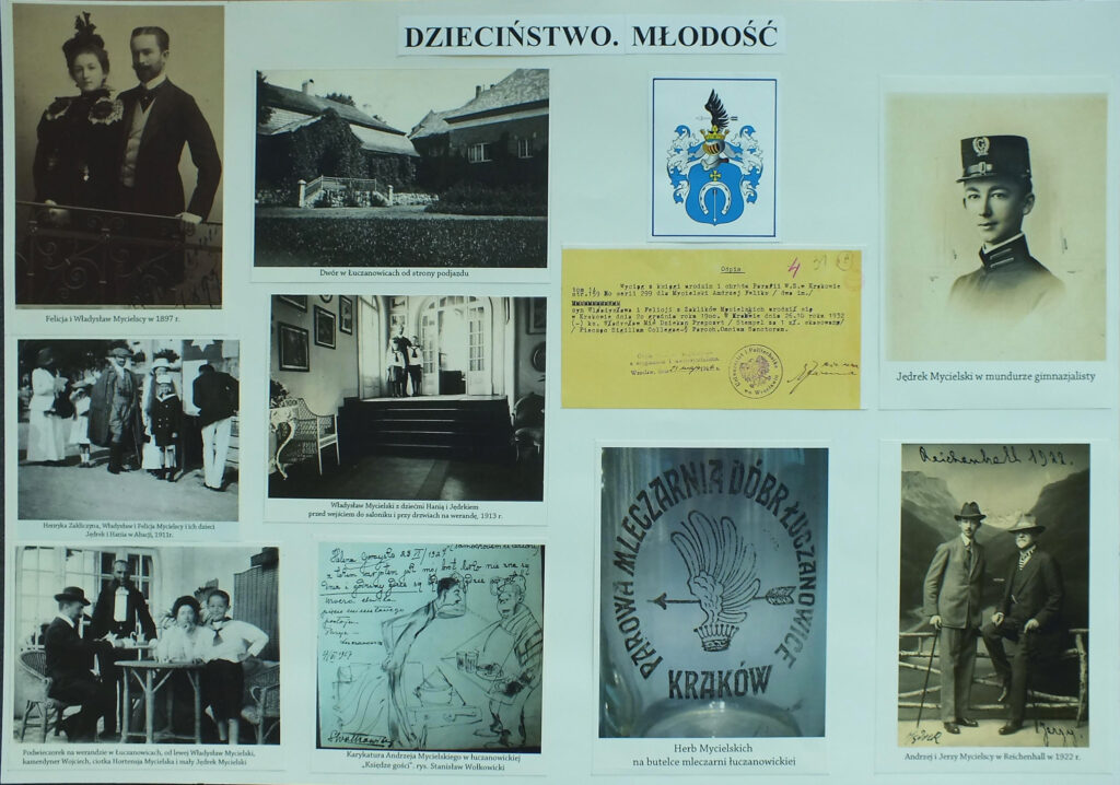 Tablice z wystawy upamiętniającej prof. Mycielskiego