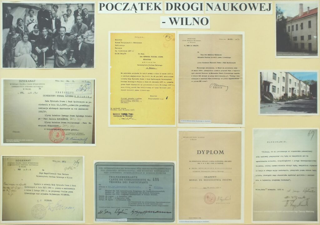 Tablice z wystawy upamiętniającej prof. Wysłoucha