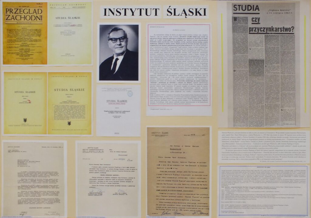 Tablice z wystawy upamiętniającej prof. Wysłoucha